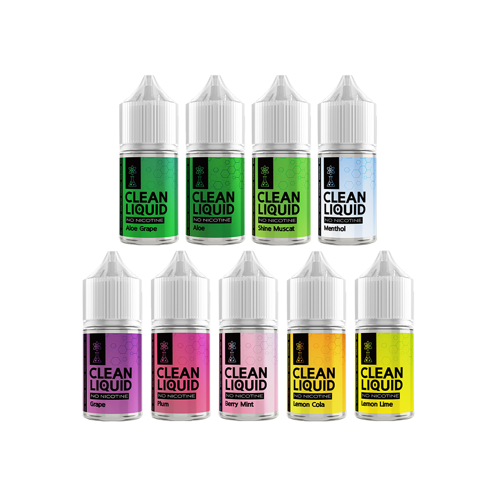 ★3+1★ [무니코틴] 클린리퀴드 9가지 맛 입호흡 액상 30ml